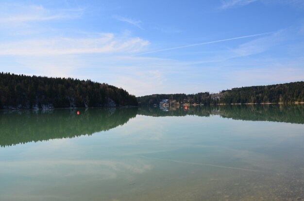 Photo scenic view of lake against sky