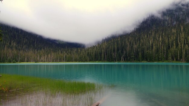 Photo scenic view of lake against sky