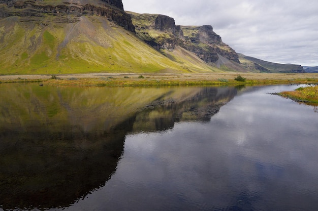 Photo scenic view of lake against sky