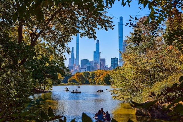 Photo scenic view of lake against sky