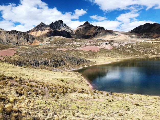 Foto vista panoramica del lago contro il cielo