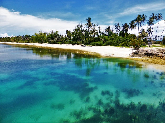 Photo scenic view of lake against sky