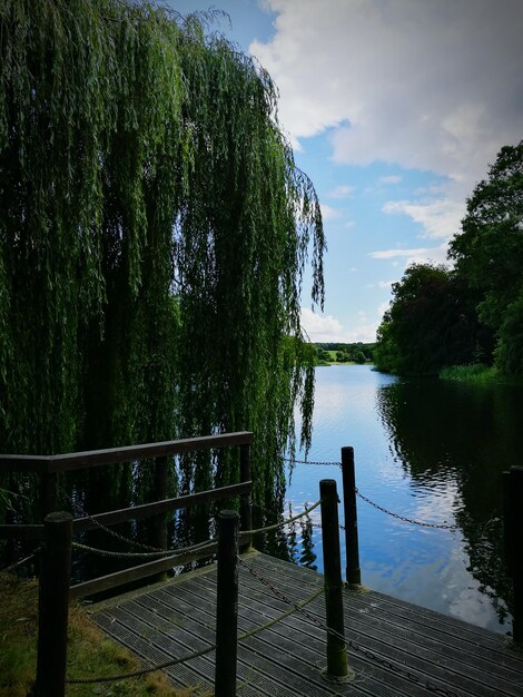 Photo scenic view of lake against sky