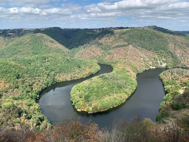 Photo scenic view of lake against sky