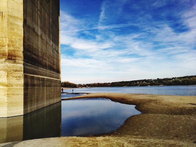 Photo scenic view of lake against sky