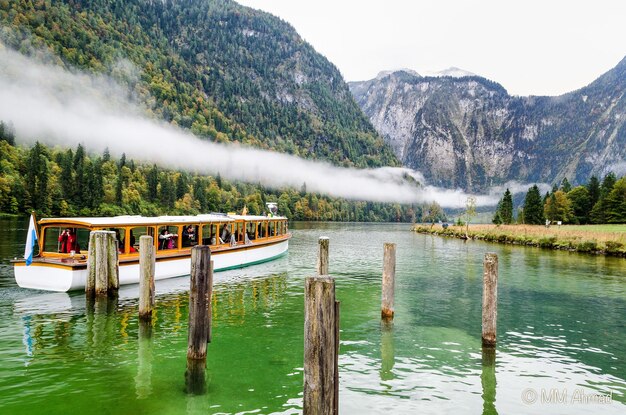 Scenic view of lake and mountains