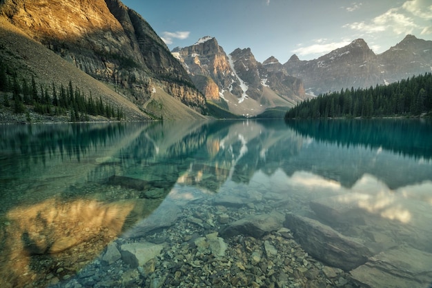 冬季湖泊的風景