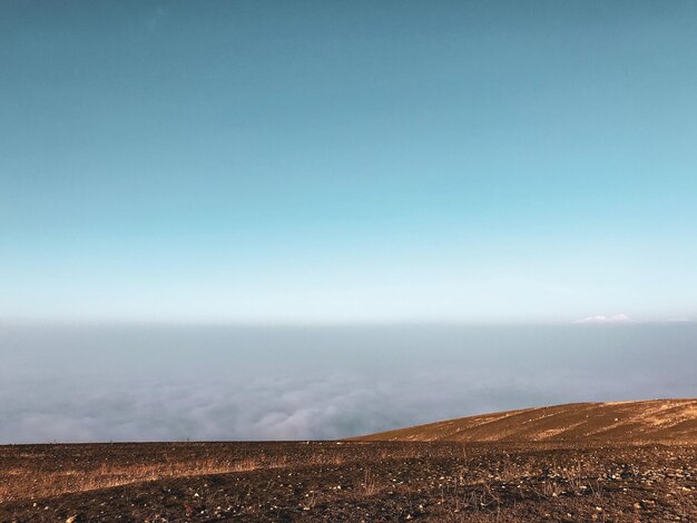 Foto vista panoramica della terra contro un cielo limpido