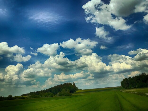 Scenic view of land against sky