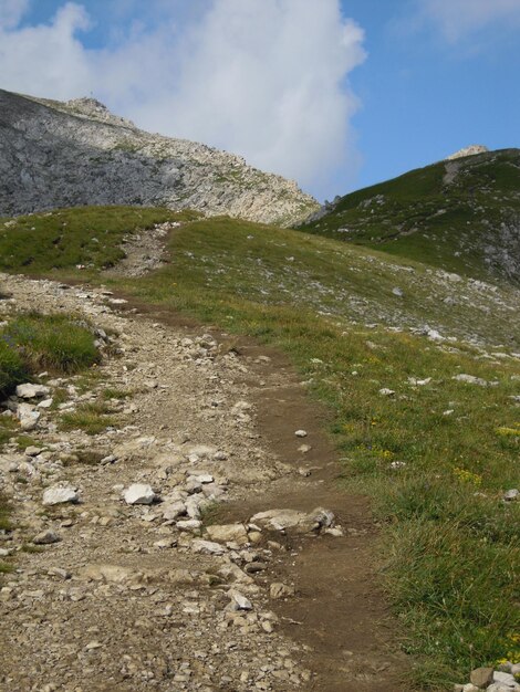 Foto vista panoramica della terra contro il cielo