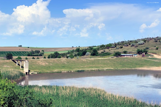 Foto vista panoramica della terra contro il cielo