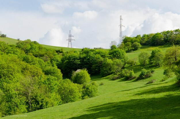 Scenic view of land against sky