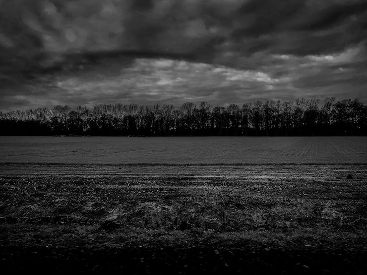 Photo scenic view of land against sky
