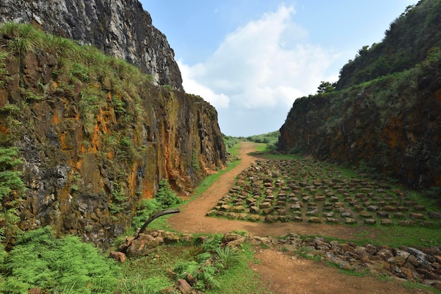 Scenic view of land against sky