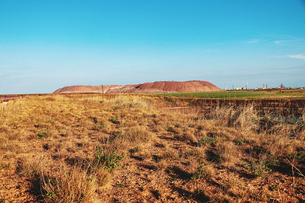 Photo scenic view of land against sky