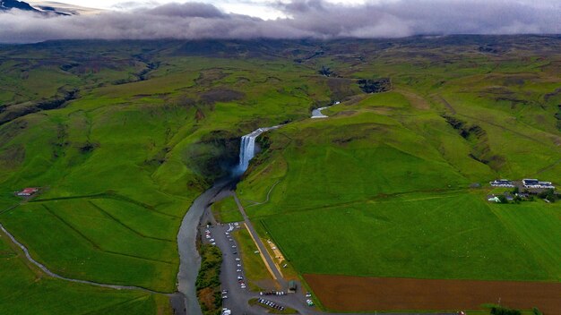 Scenic view of land against sky