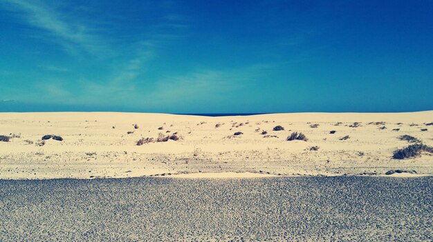 Scenic view of land against sky