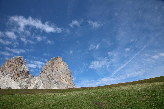 Foto vista panoramica della terra contro il cielo