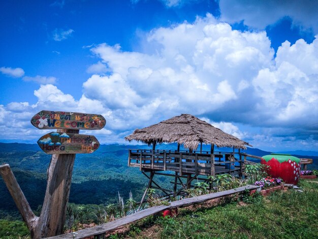 Scenic view of landscape against blue sky