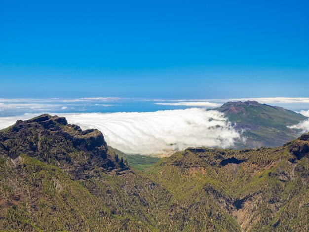 Scenic view of landscape against blue sky