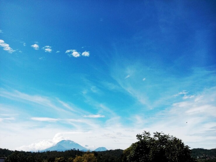 Photo 青い空を背景にした景色の景色