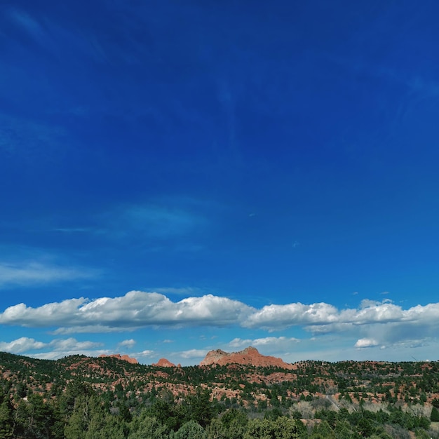 Foto vista panoramica del paesaggio contro il cielo blu