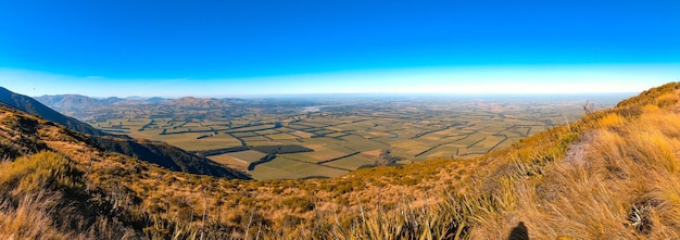 Foto vista panoramica del paesaggio contro un cielo blu limpido