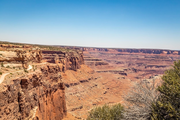 Foto vista panoramica del paesaggio contro un cielo blu limpido