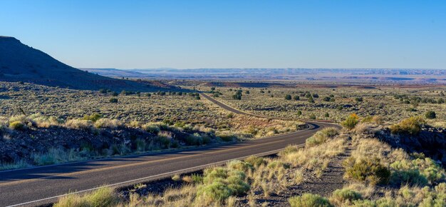 Photo scenic view of landscape against clear blue sky