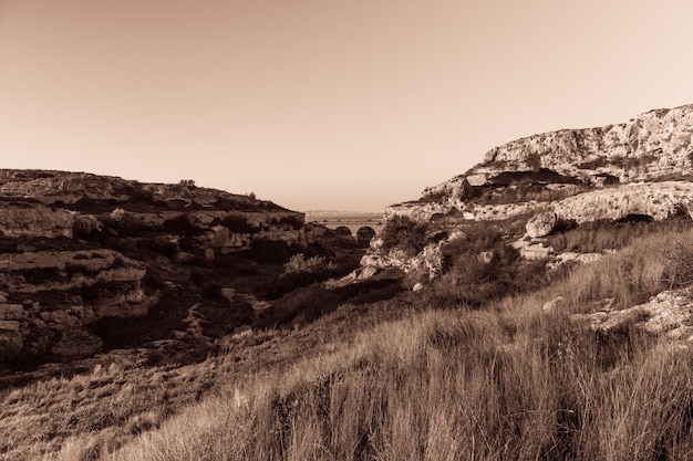 Photo scenic view of landscape against clear sky