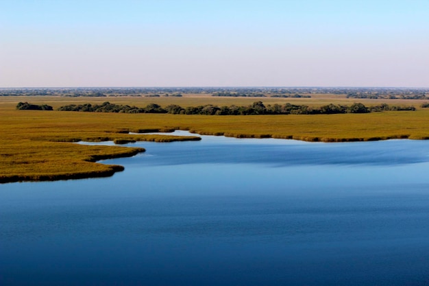 scenic view of landscape against clear sky