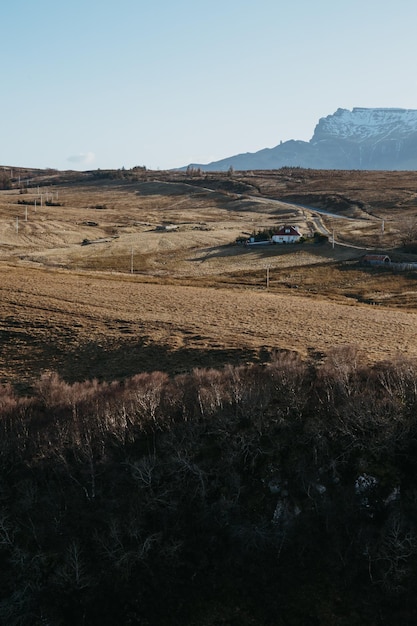 Foto vista panoramica del paesaggio contro un cielo limpido