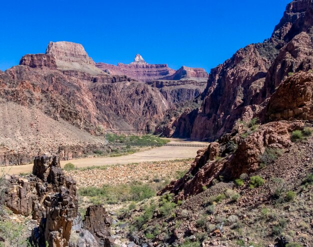 Scenic view of landscape against clear sky