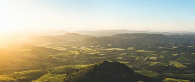 Photo scenic view of landscape against clear sky