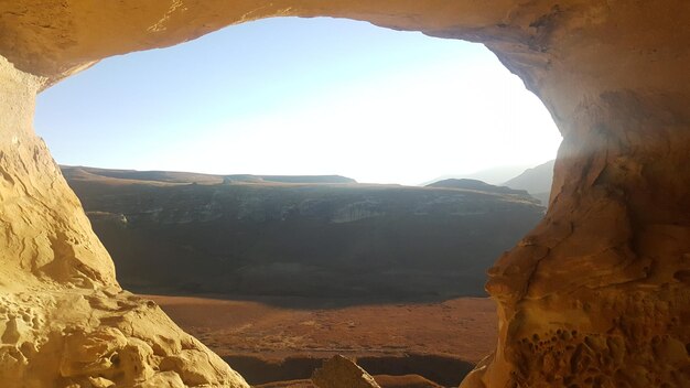 Scenic view of landscape against clear sky