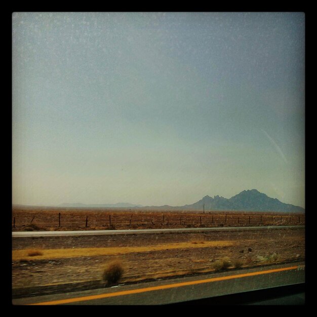 Photo scenic view of landscape against clear sky