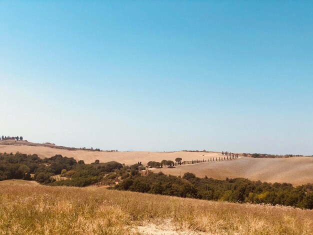 Photo scenic view of landscape against clear sky