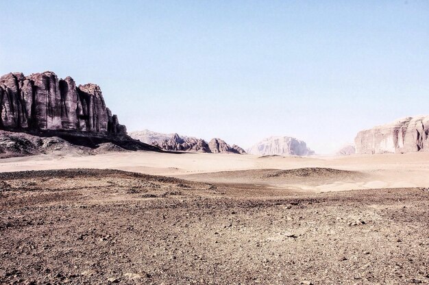 Photo scenic view of landscape against clear sky