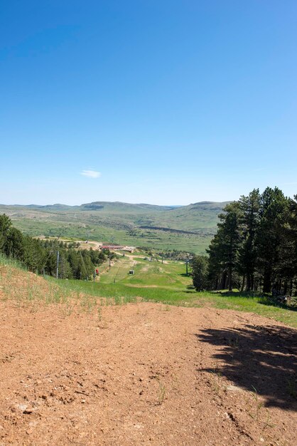 Scenic view of landscape against clear sky