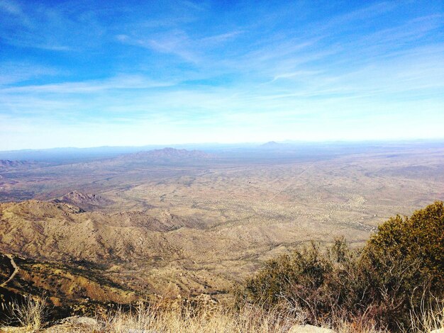 Scenic view of landscape against cloudy sky