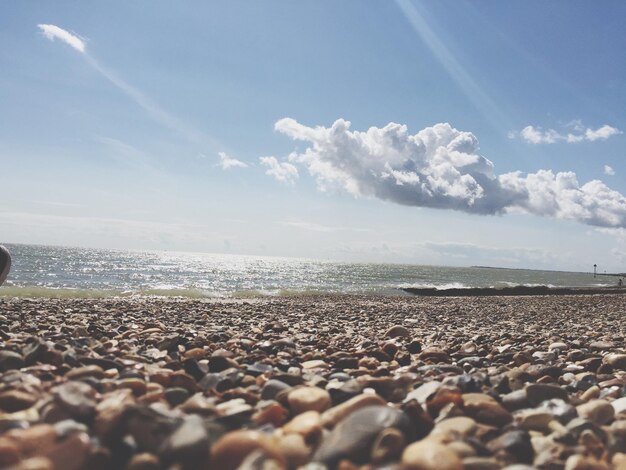 Scenic view of landscape against cloudy sky