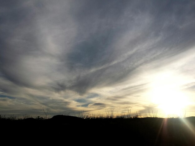 Scenic view of landscape against cloudy sky