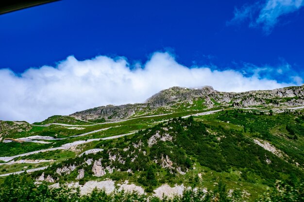 Scenic view of landscape against cloudy sky