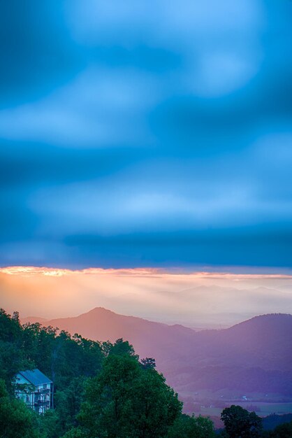 Scenic view of landscape against cloudy sky