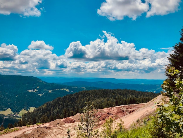 Scenic view of landscape against cloudy sky