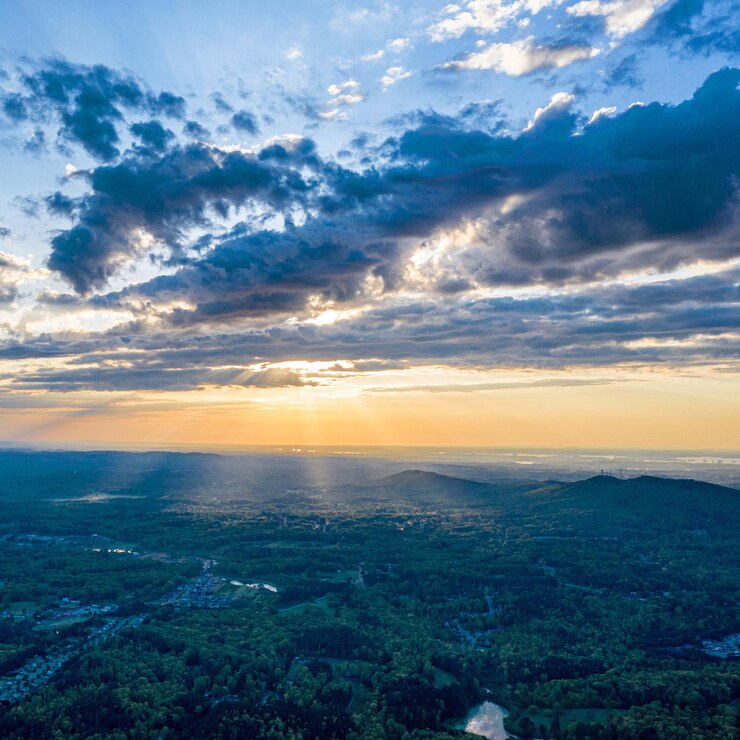 Photo scenic view of landscape against dramatic sky
