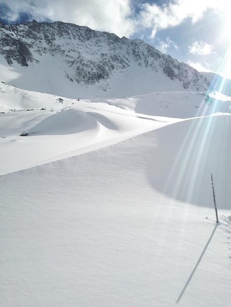 Foto vista panoramica del paesaggio contro il cielo durante l'inverno