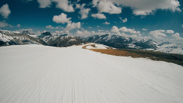 Foto vista panoramica del paesaggio contro il cielo durante l'inverno