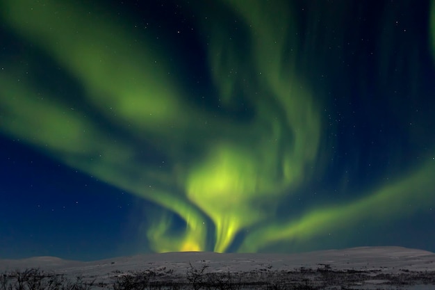 Scenic view of landscape against sky at night