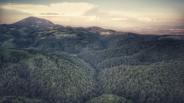 scenic view of landscape against sky during sunset